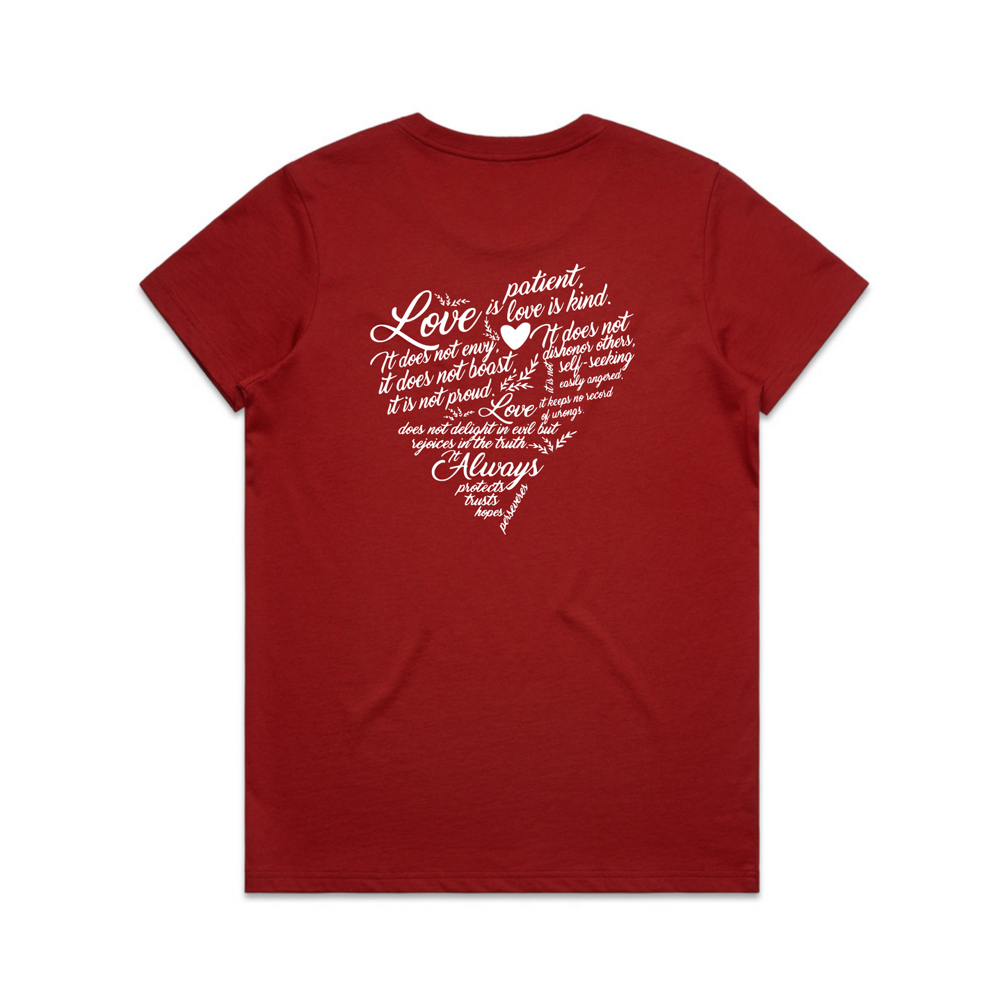 Love is Patient BACK (Women's T-Shirt)