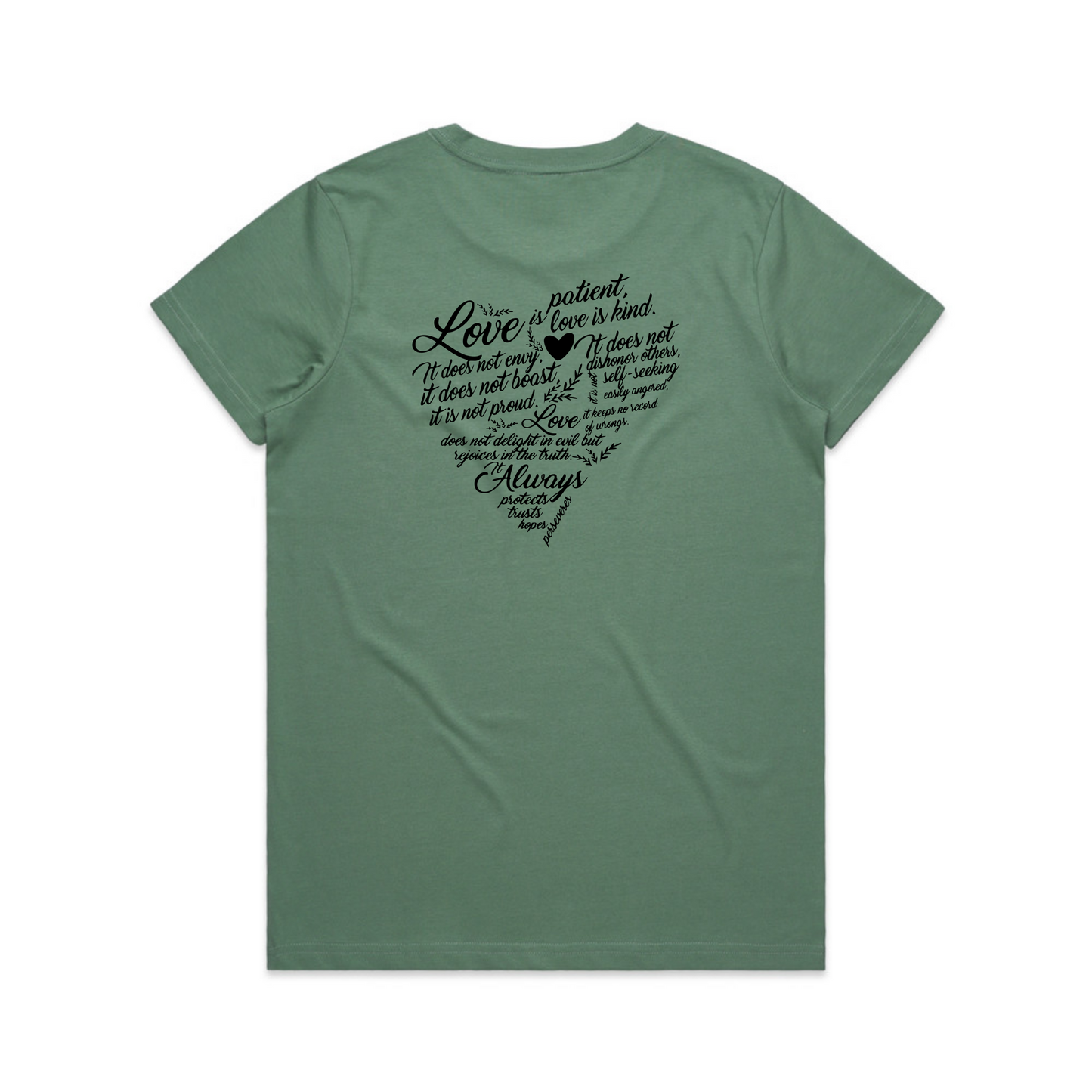 Love is Patient BACK (Women's T-Shirt)