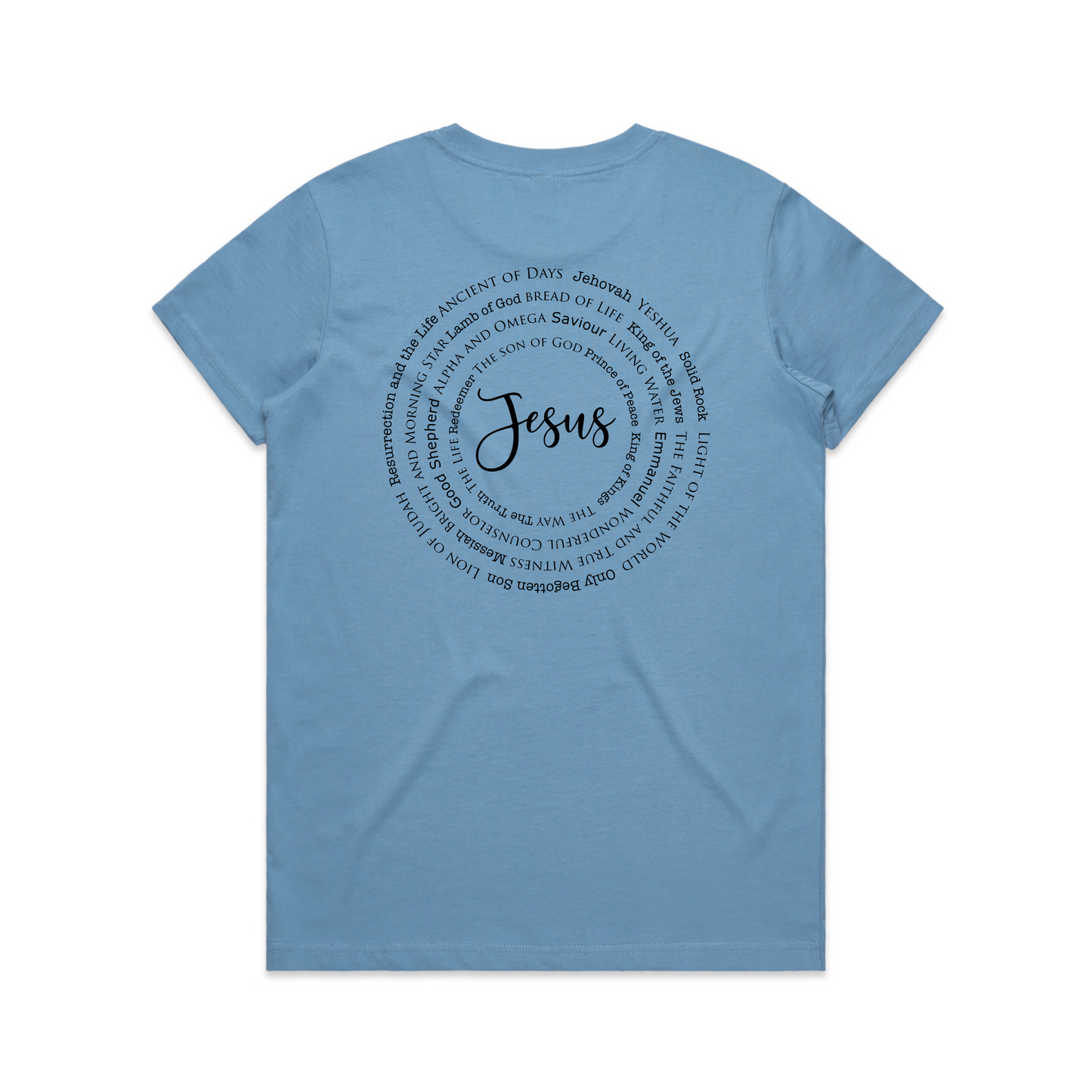 Names of Jesus Back Print (Women's T-Shirt)