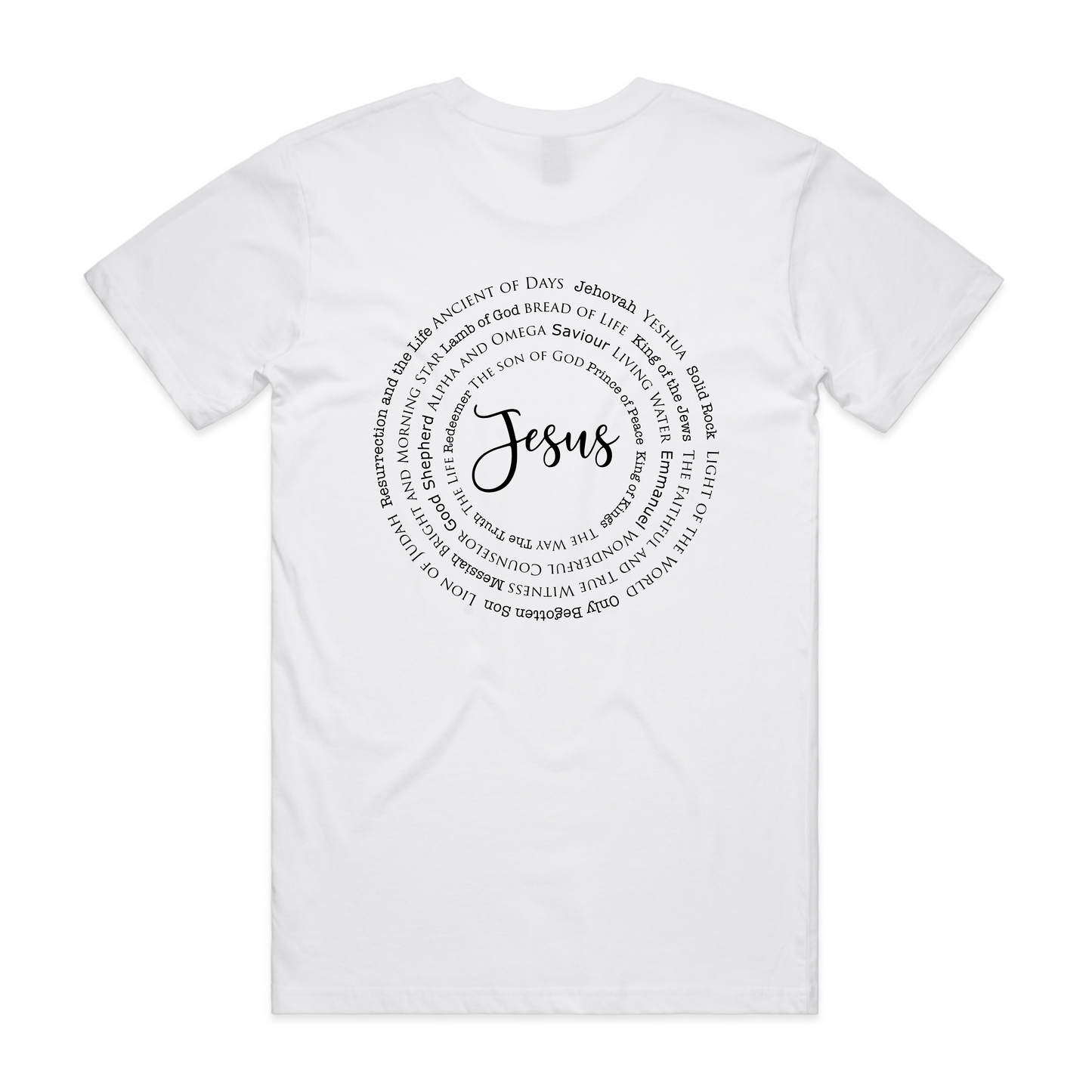 Names of Jesus (Men's T-Shirt) BACK