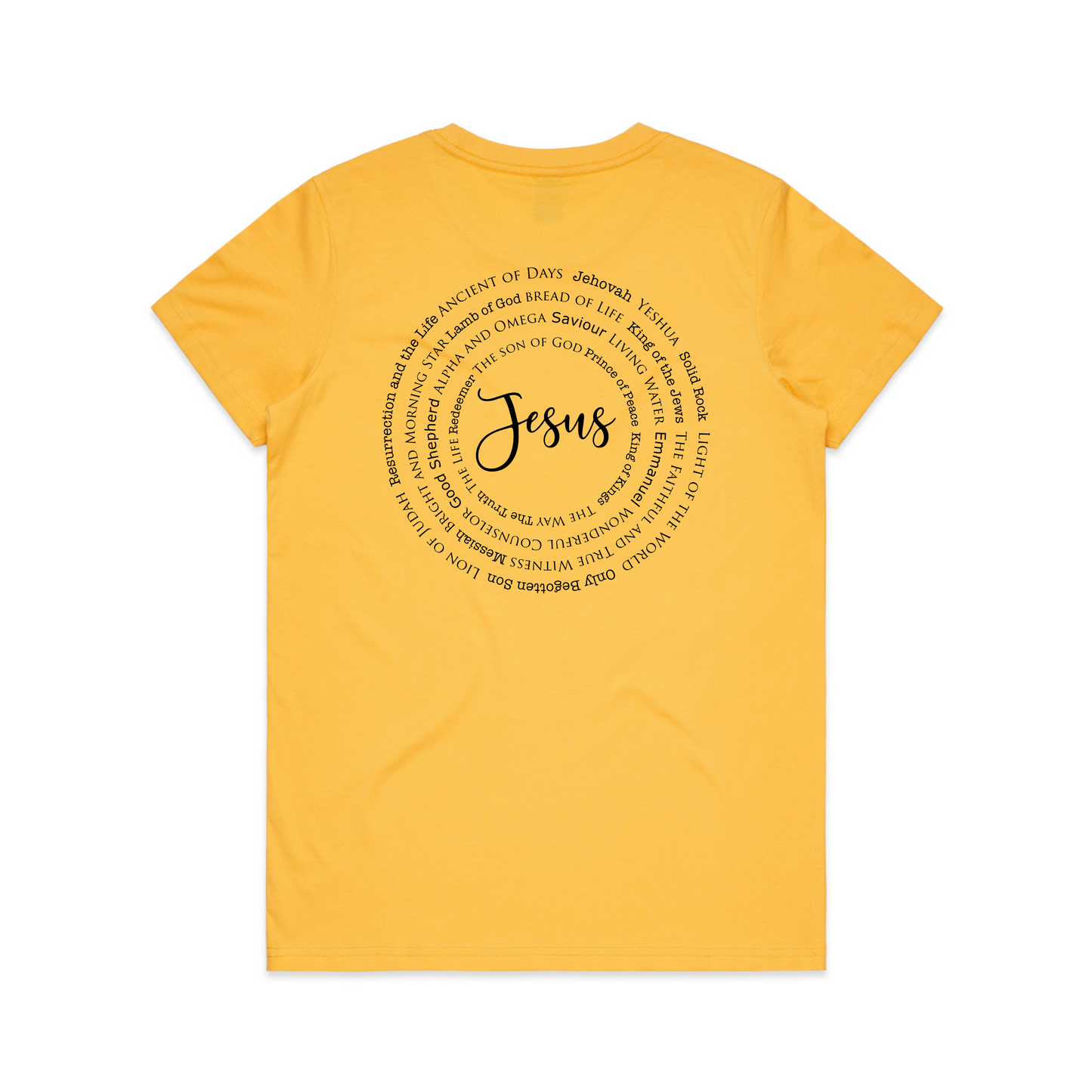 Names of Jesus Back Print (Women's T-Shirt)