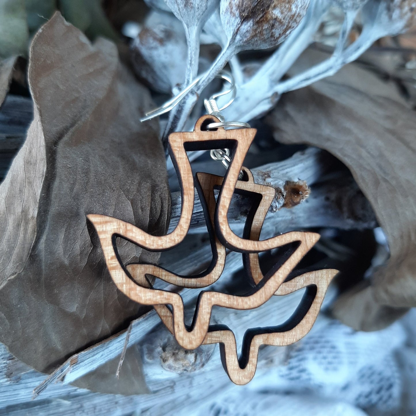 Graceful Dove Hanging Earring (31mm)