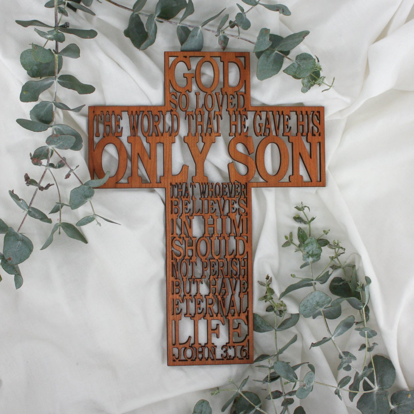 John 3:16 Wooden Cross