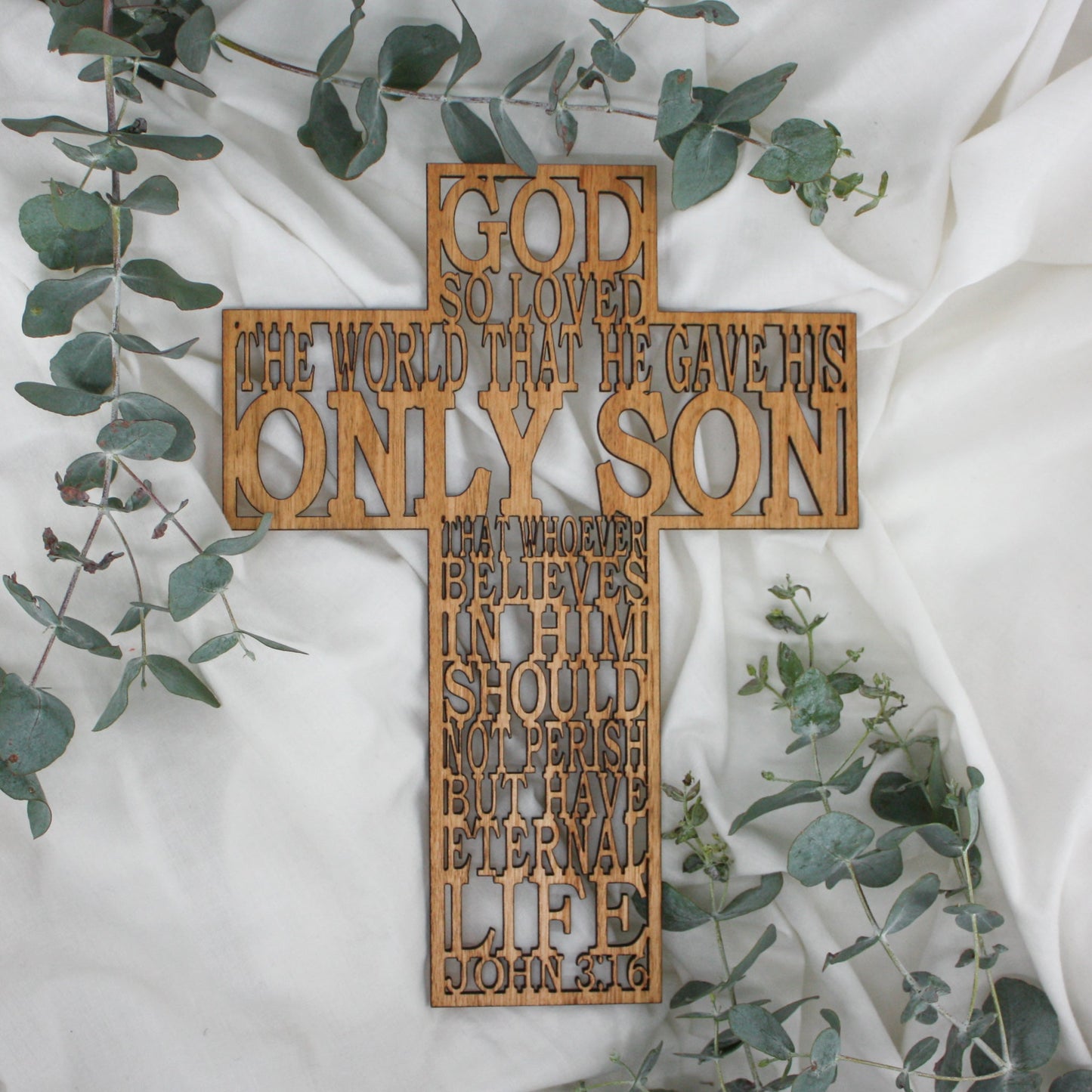 John 3:16 Wooden Cross