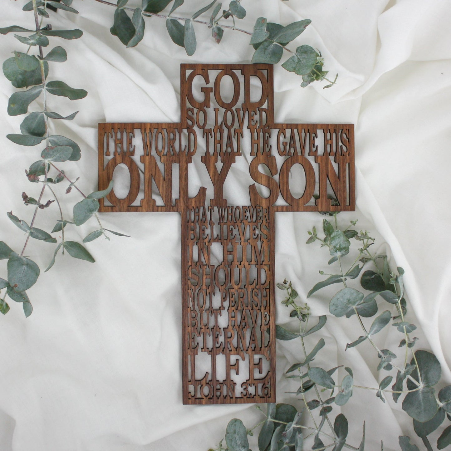 John 3:16 Wooden Cross
