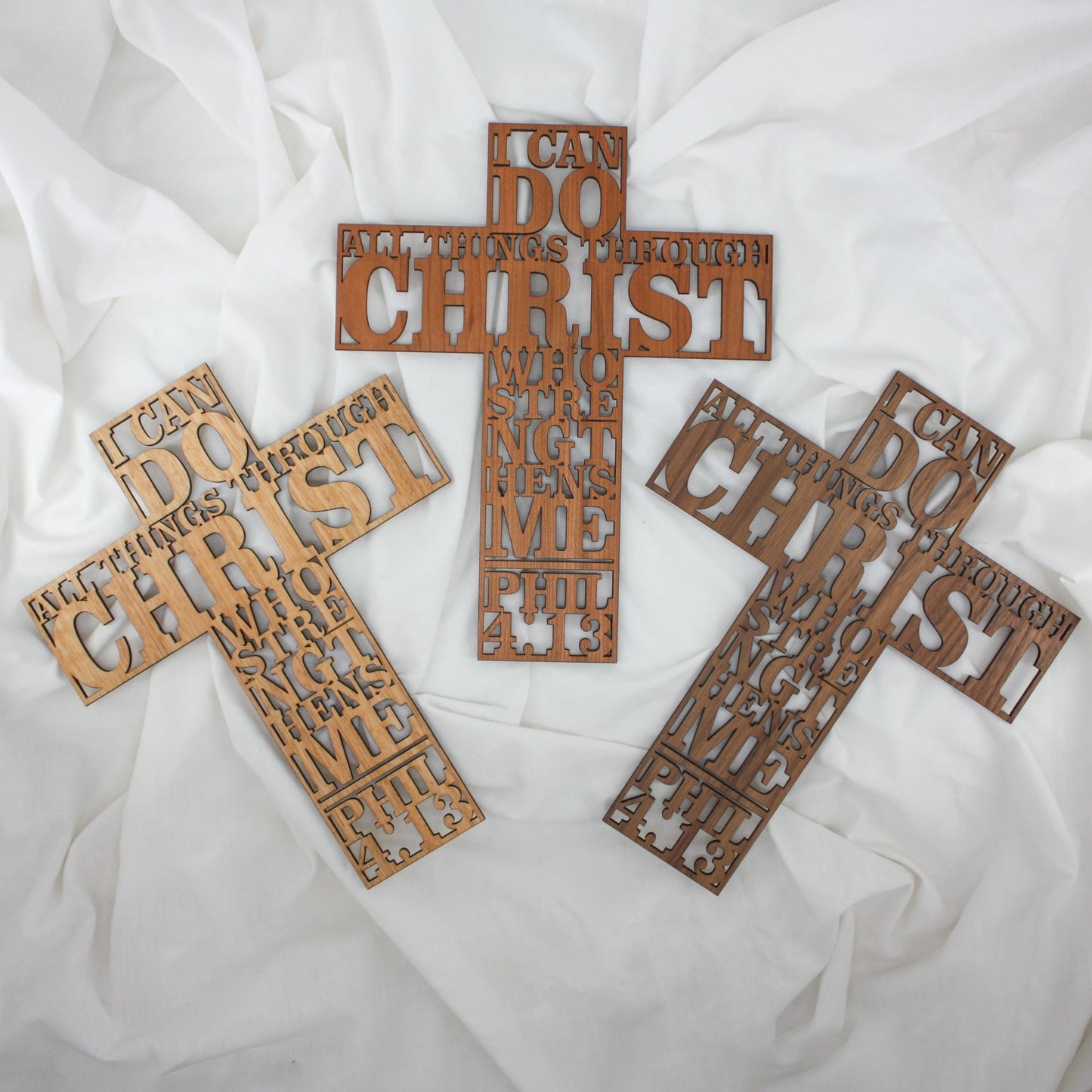 Philippians 4:13 Wooden Cross