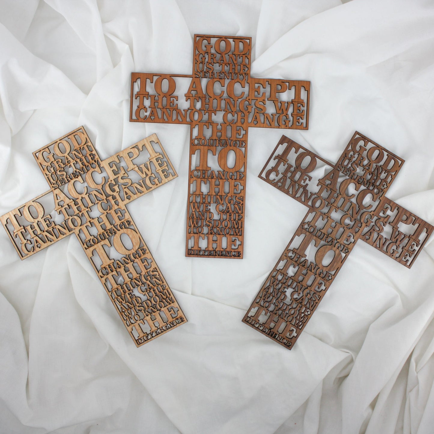Serenity Prayer Wooden Cross