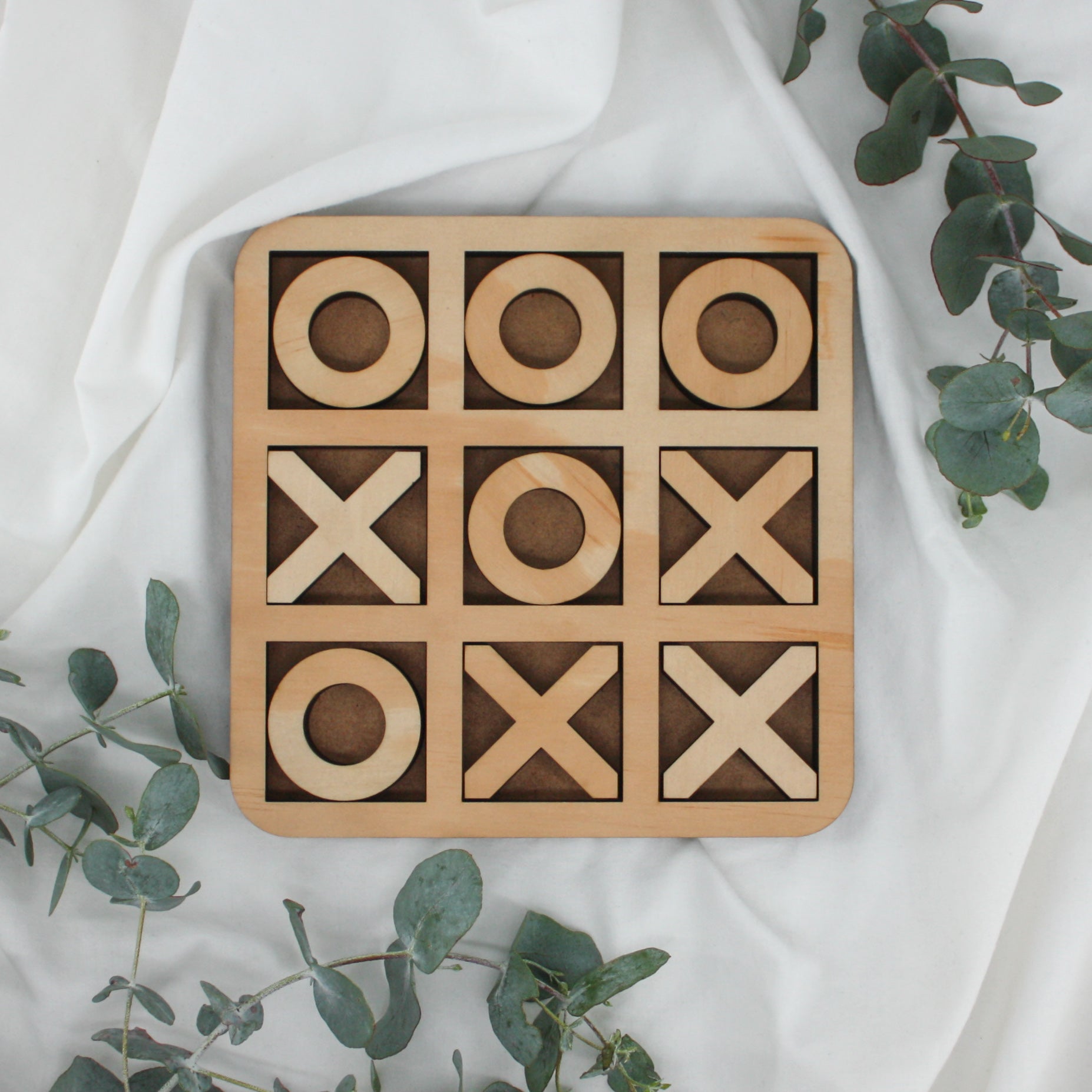 Wooden Tic-Tac-Toe Game – Eleison Co