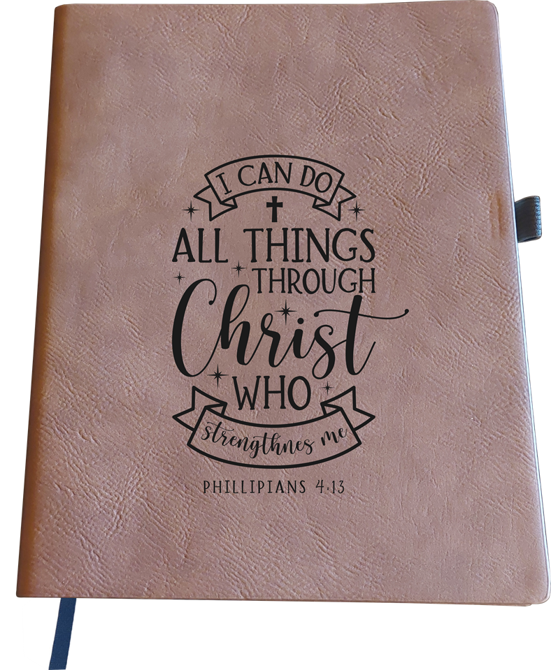 Journal Notebook (Brown) - Engraved Scripture Various Designs