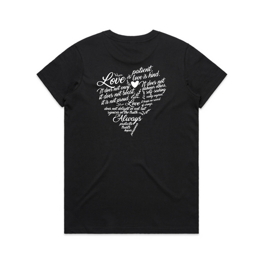 Love is Patient BACK (Women's T-Shirt)