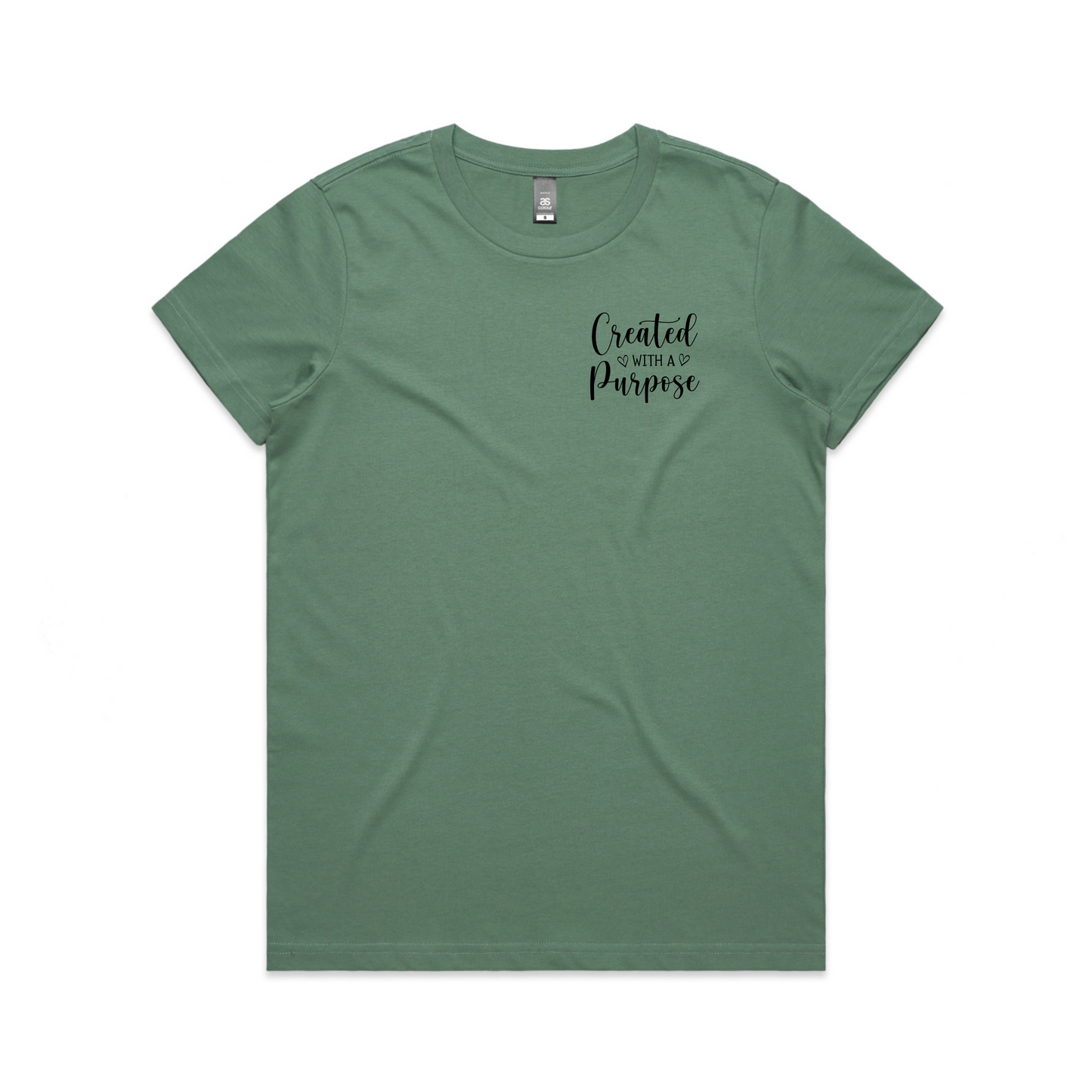 Created with a purpose Chest Print (Women's T-Shirt)