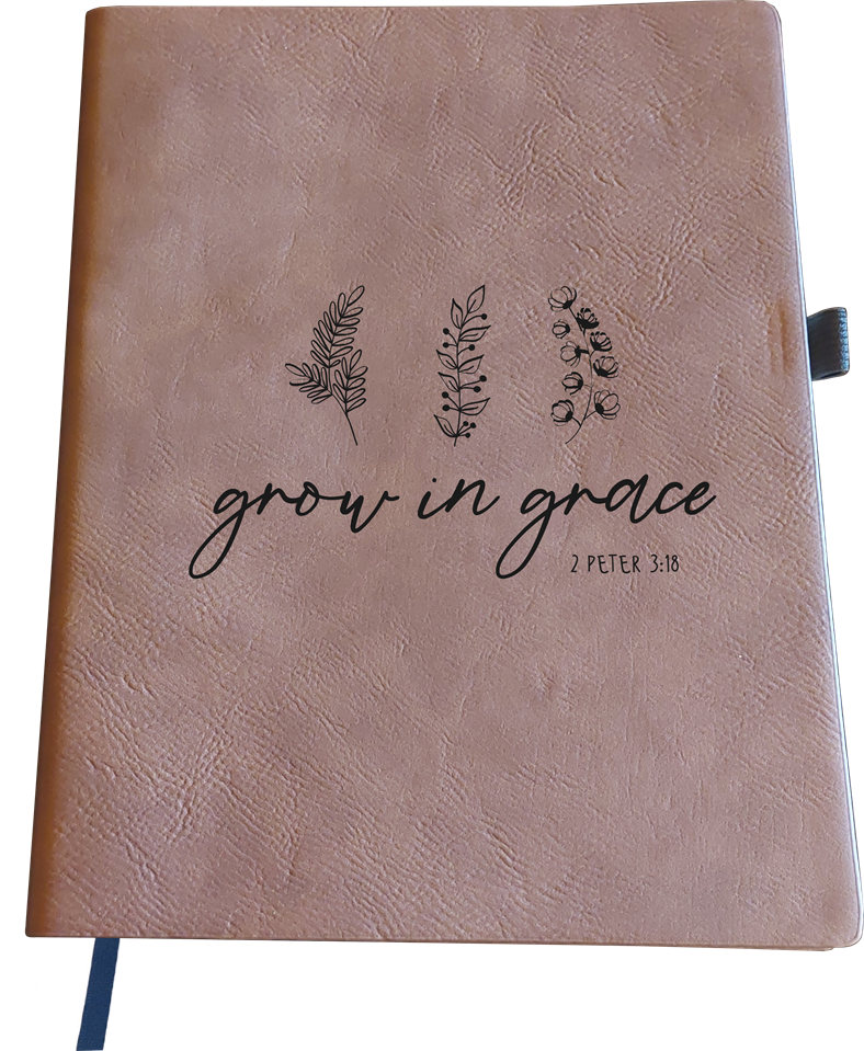Journal Notebook (Brown) - Engraved Scripture Various Designs