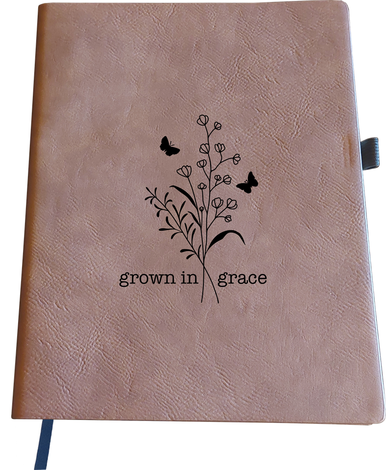 Journal Notebook (Brown) - Engraved Scripture Various Designs