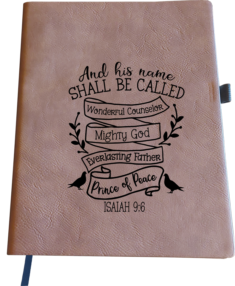 Journal Notebook (Brown) - Engraved Scripture Various Designs