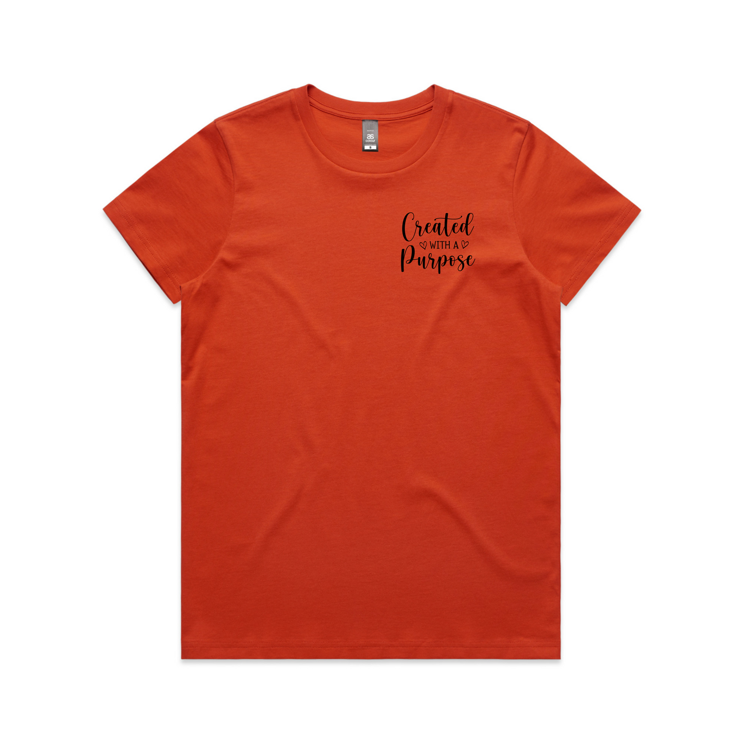 Created with a purpose Chest Print (Women's T-Shirt)
