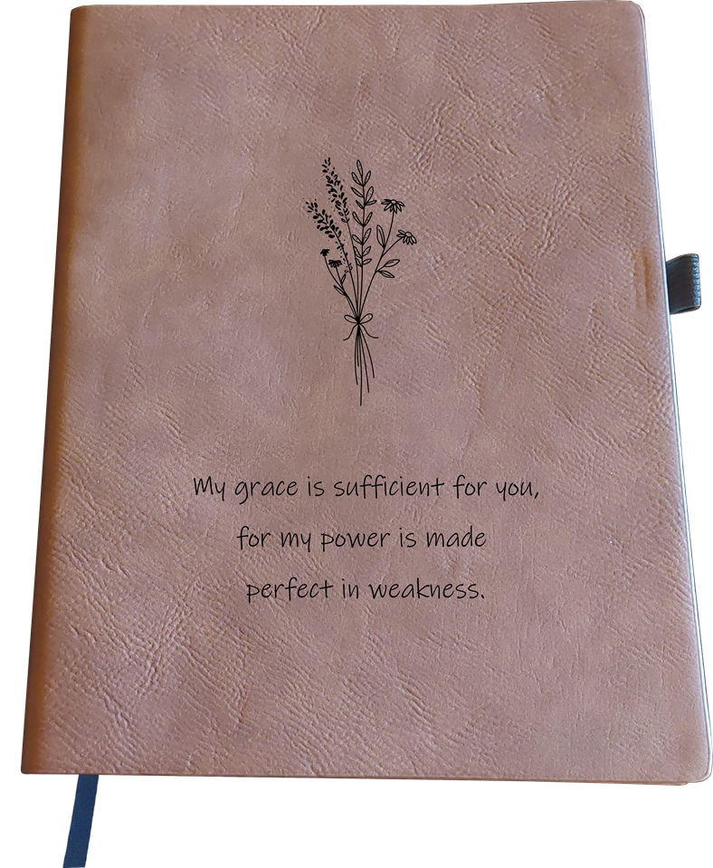 Journal Notebook (Brown) - Engraved Scripture Various Designs