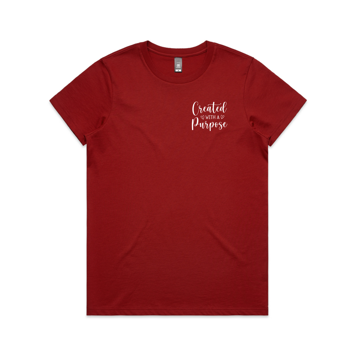 Created with a purpose Chest Print (Women's T-Shirt)