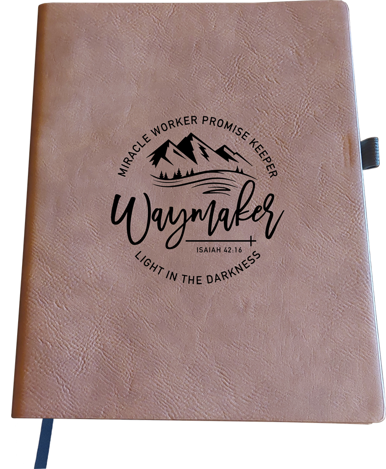 Journal Notebook (Brown) - Engraved Scripture Various Designs