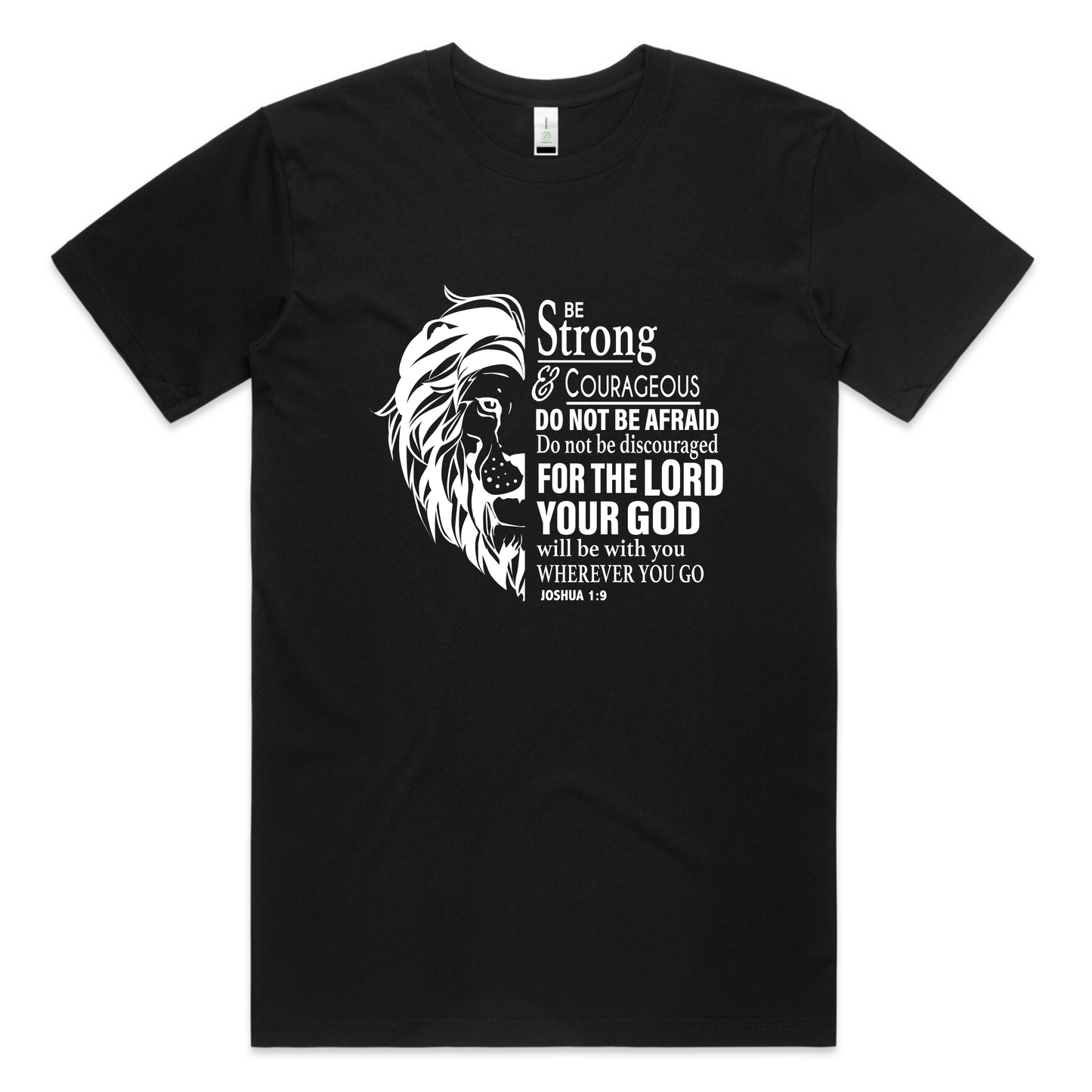 Joshua 1:9 lion (Men's T-Shirt)