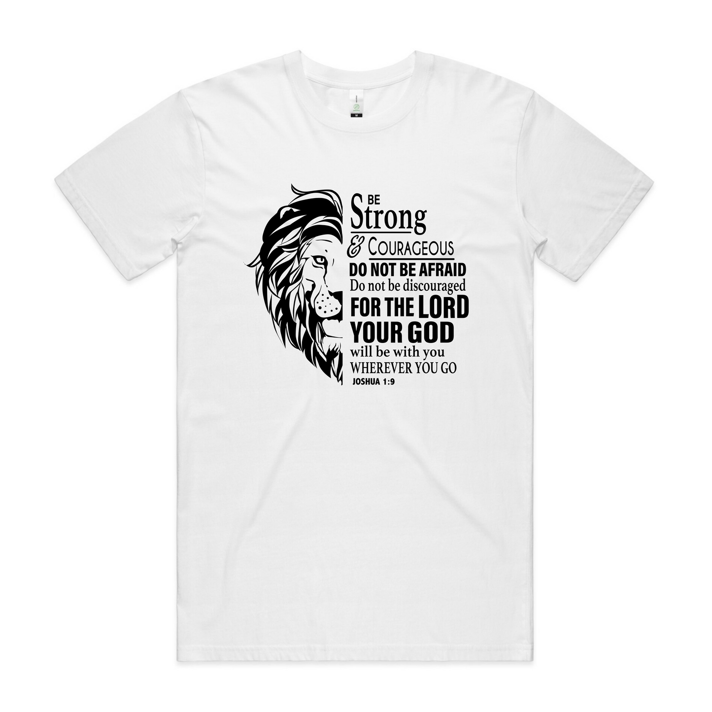 Joshua 1:9 lion (Men's T-Shirt)
