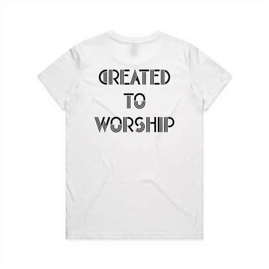 Created to worship Back Print (Women's T-Shirt)