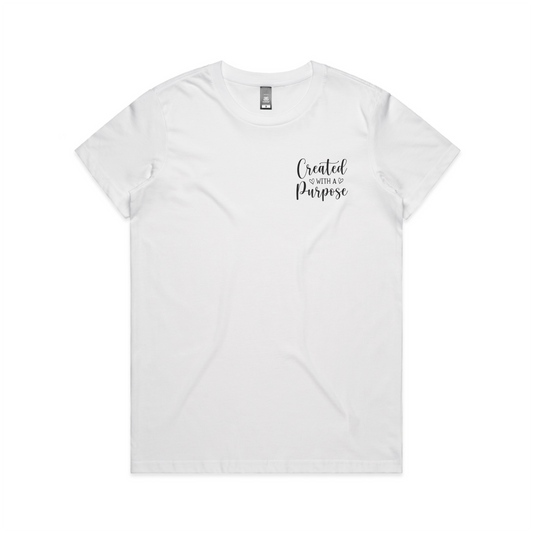 Created with a purpose Chest Print (Women's T-Shirt)