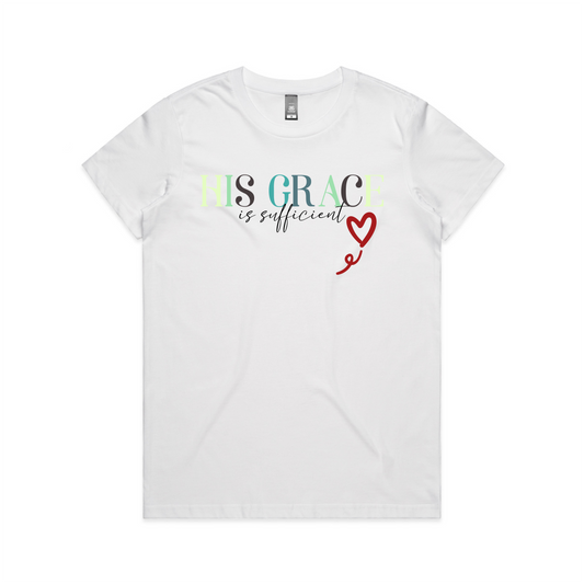 His Grace is Sufficient Colour (Women's T-Shirt)