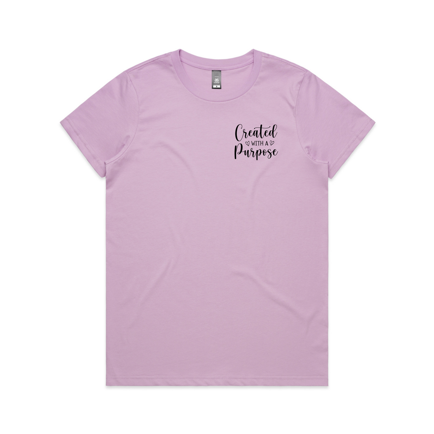 Created with a purpose Chest Print (Women's T-Shirt)
