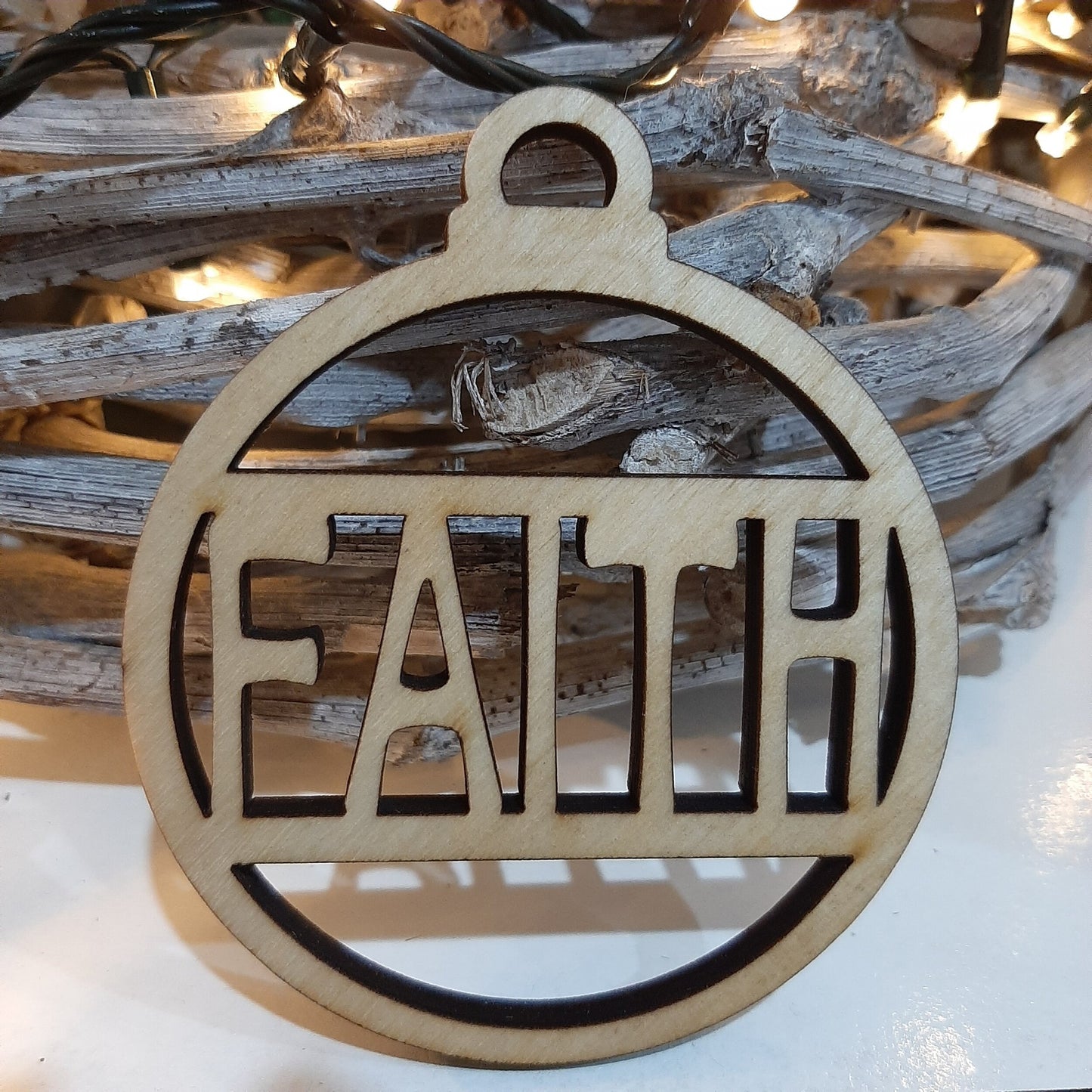 Christmas Baubles \ Coasters \ Gift Tags - Minimalist Wooden Decor (Set of Six)