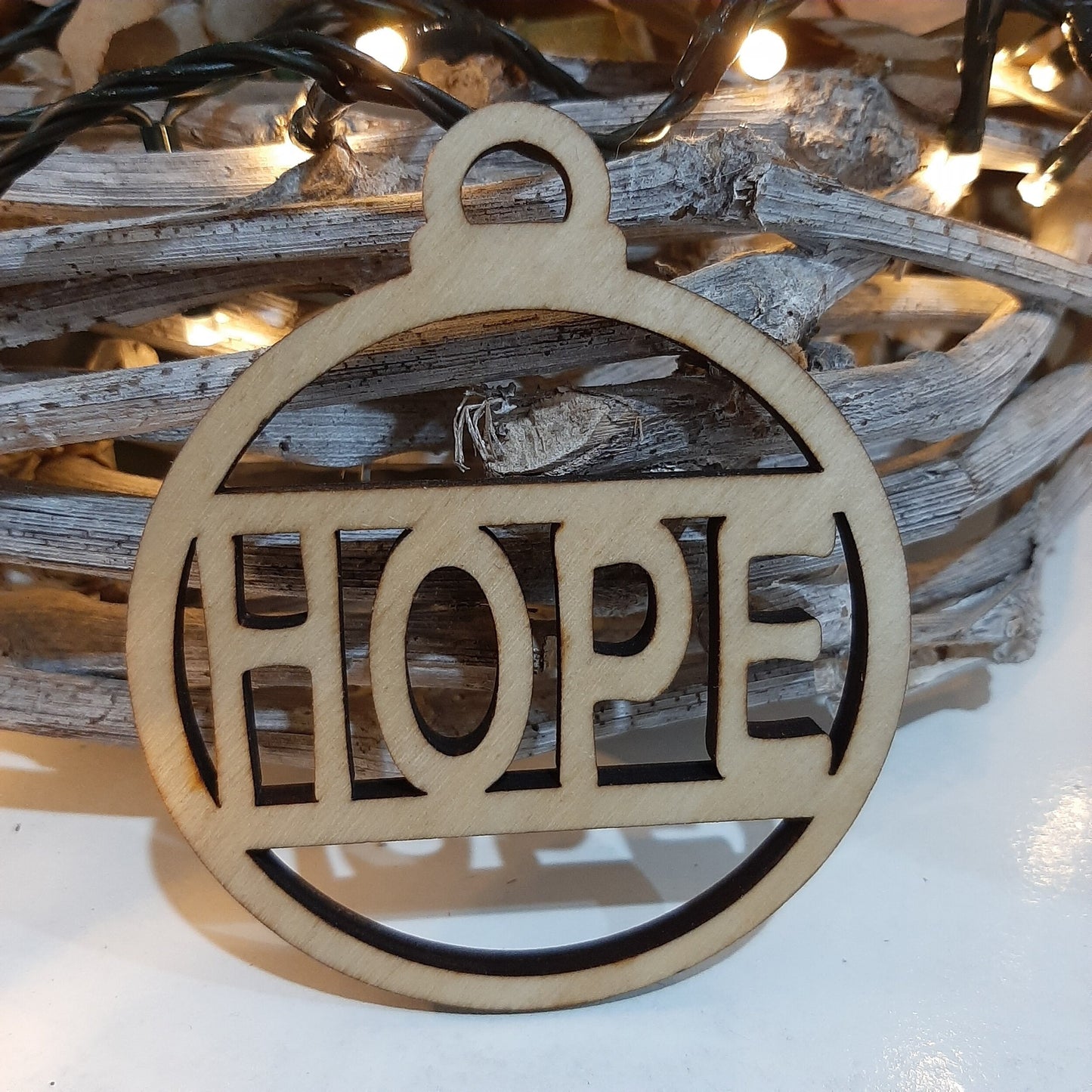 Christmas Baubles \ Coasters \ Gift Tags - Minimalist Wooden Decor (Set of Six)