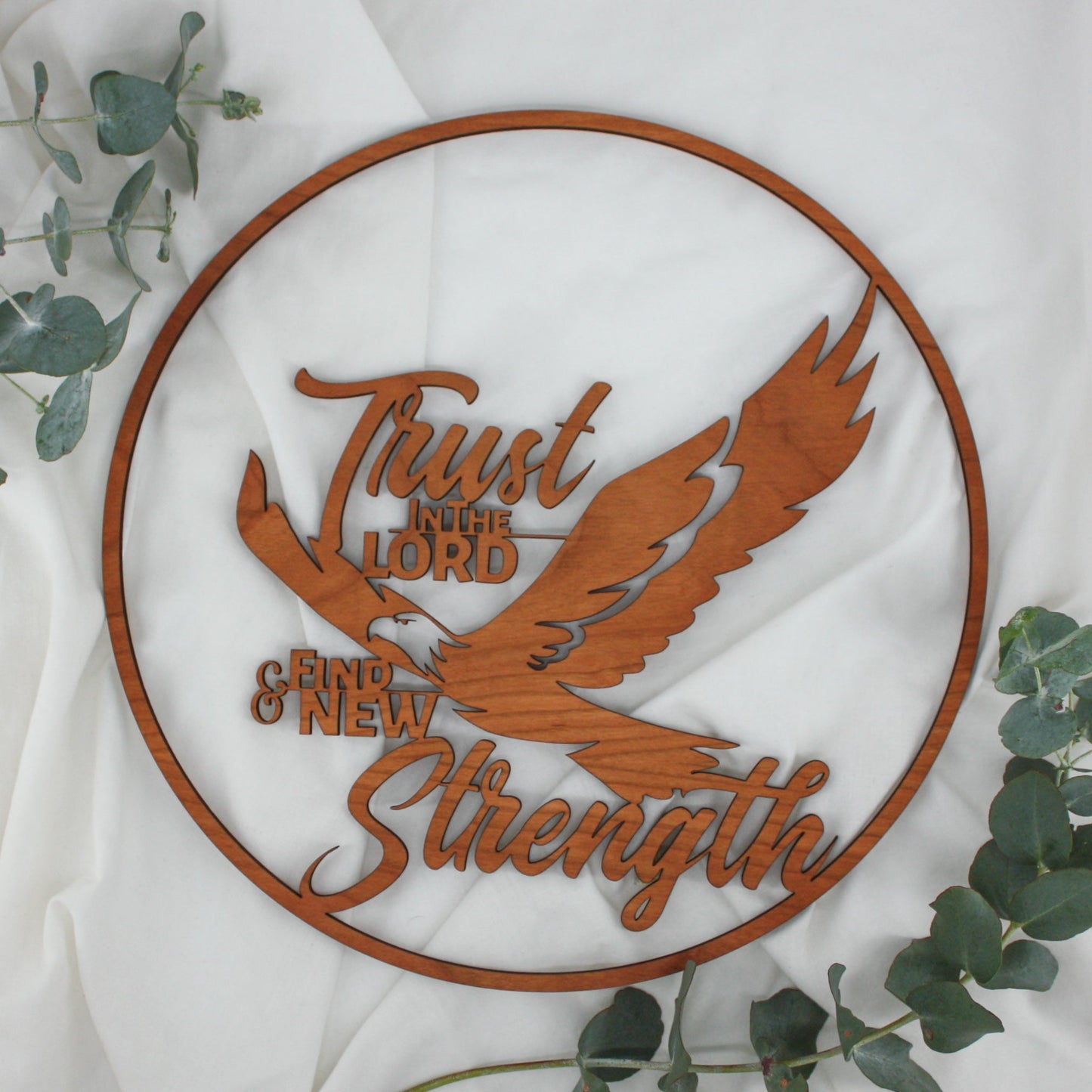 Trust in the Lord Eagle - Hoop Plaque - Isaiah 40:31